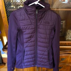 North Face puffy coat - deep purple